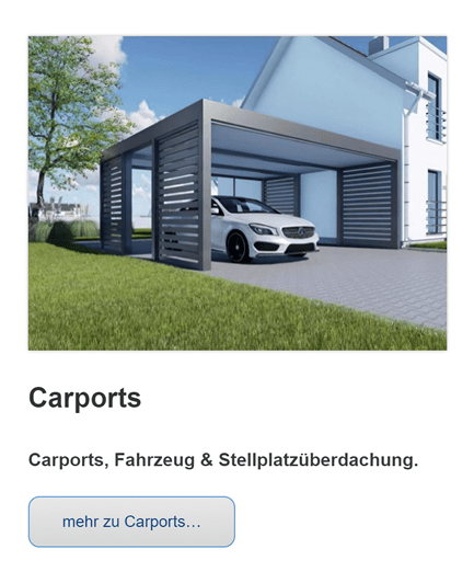 Carports Stellplatzüberdachungen in Deutschland