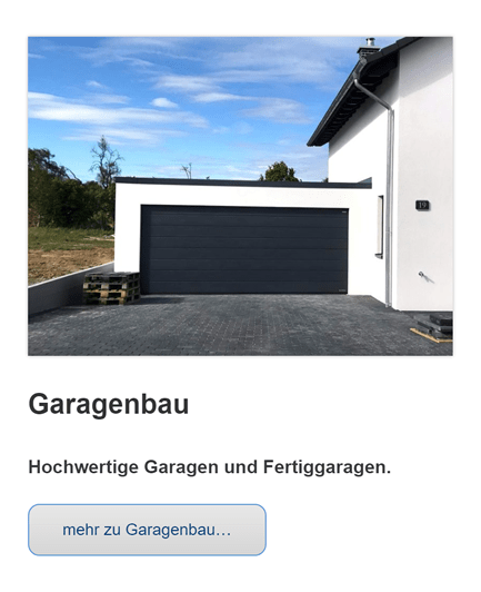 Garagenbau in 91452 Wilhermsdorf - Altkatterbach, Unterulsenbach, Riedelshäuslein, Oberndorf, Meiersberg, Lösleinshäuslein oder Lenzenhaus, Kreben, Kirchfarrnbach